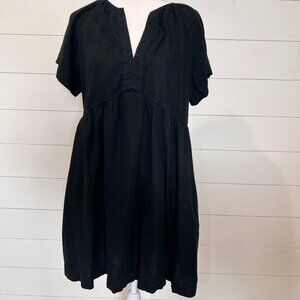 Universal Threads Black Linen Short Sleeve Dress Size M